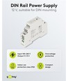 12V 15W DIN skinne strømforsyning - 12V DC, 1,25A