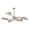 Lotus 6 Sort/Naturlig loftslampe - E14, 230V, uden lyskilde