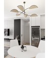 Lotus 6 Sort/Naturlig loftslampe - E14, 230V, uden lyskilde