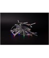 Outlet: 4 m. multicolor LED julelyskæde - 48 LED, IP44 udendørs, timer, batteri