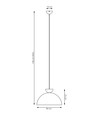 Lunaro 1L Sort/Grøn pendellampe - Ø40 cm, GX53, 230V, uden lyskilde
