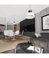 Lunaro 1S Hvid/Sort pendellampe - Ø30 cm, GX53, 230V, uden lyskilde