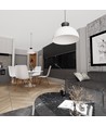 Lunaro 1L Hvid/Sort pendellampe - Ø40 cm, GX53, 230V, uden lyskilde