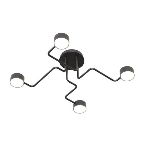Kurage 4 Sort loftslampe - GX53, 230V, uden lyskilde
