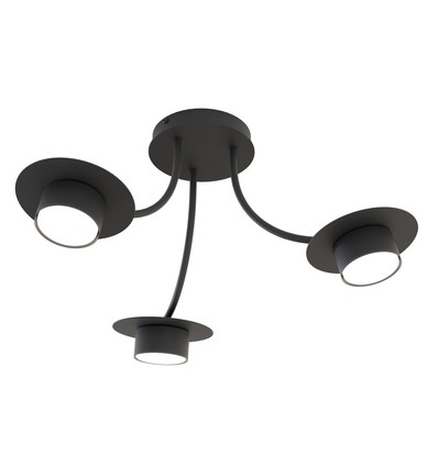 Enso 3 Sort loftslampe - GX53, 230V, uden lyskilde