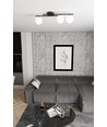 Kairo 3 Sort/Opal loftslampe - Ø14 cm, E14, 230V, uden lyskilde