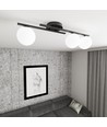 Kairo 3 Sort/Opal loftslampe - Ø14 cm, E14, 230V, uden lyskilde