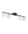 Kairo 4 Sort/Opal loftslampe - Ø14 cm, E14, 230V, uden lyskilde