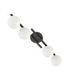 Kairo 4 Sort/Opal loftslampe - Ø14 cm, E14, 230V, uden lyskilde