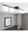 Kairo 4 Sort/Opal loftslampe - Ø14 cm, E14, 230V, uden lyskilde