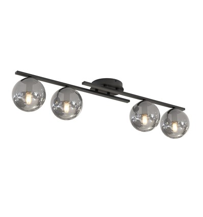 Kairo 4 Sort/Grafit loftslampe - Ø14 cm, E14, 230V, uden lyskilde