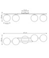 Kairo 4 Sort/Grafit loftslampe - Ø14 cm, E14, 230V, uden lyskilde