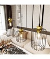 Vander 3 Sort/Guld pendellampe - Ø16 cm, E27, 230V, uden lyskilde