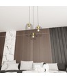 Vander 3PREM Sort/Guld pendellampe - Ø16 cm, E27, 230V, uden lyskilde