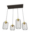 Vander 4 Sort/Guld pendellampe - Ø16 cm, E27, 230V, uden lyskilde