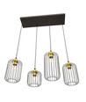 Vander 4 Sort/Guld pendellampe - Ø16 cm, E27, 230V, uden lyskilde