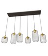 Vander 6 Sort/Guld pendellampe - Ø16 cm, E27, 230V, uden lyskilde