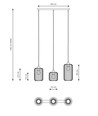 Vander 3 Sort pendellampe - Ø16 cm, E27, 230V, uden lyskilde