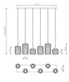 Vander 6 Sort pendellampe - Ø16 cm, E27, 230V, uden lyskilde