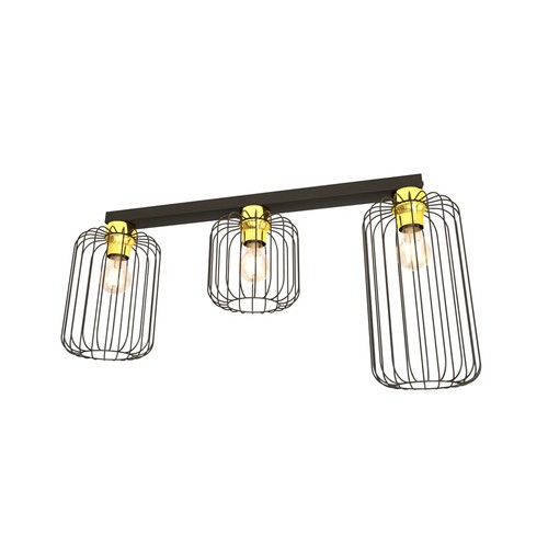 Barn 3 Sort/Guld loftslampe - Ø16 cm, E27, 230V, uden lyskilde