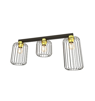 Barn 3 Sort/Guld loftslampe - Ø16 cm, E27, 230V, uden lyskilde