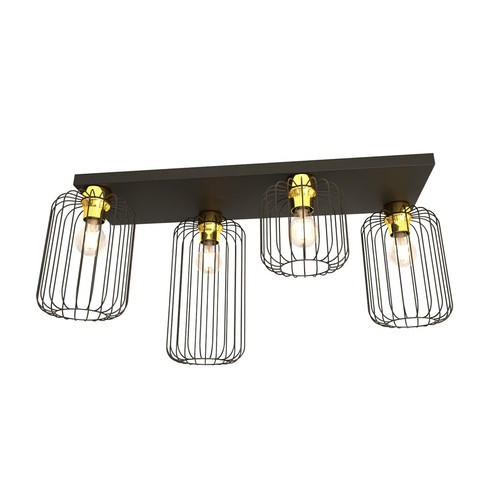 Barn 4 Sort/Guld loftslampe - Ø16 cm, E27, 230V, uden lyskilde