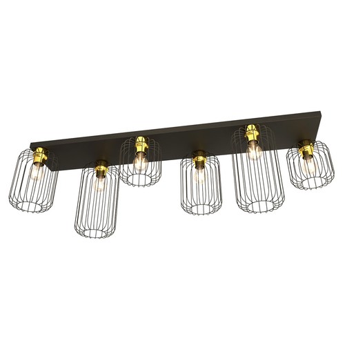 Barn 6 Sort/Guld loftslampe - Ø16 cm, E27, 230V, uden lyskilde