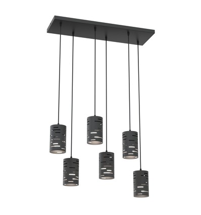 Tank 6 Sort pendellampe - Ø10 cm, E27, 230V, uden lyskilde