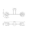 Frick 2 Sort loftslampe - Ø20 cm, E27, 230V, uden lyskilde