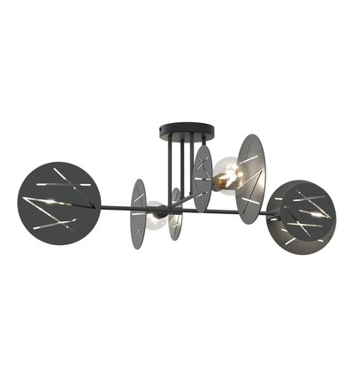 Frick 4 Sort loftslampe - Ø20 cm, E27, 230V, uden lyskilde