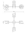 Frick 4 Sort loftslampe - Ø20 cm, E27, 230V, uden lyskilde