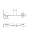 Frick 2 Hvid loftslampe - Ø20 cm, E27, 230V, uden lyskilde