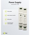 5V 12W DIN skinne strømforsyning - 5V DC, 2,4A