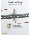 5V 12W DIN skinne strømforsyning - 5V DC, 2,4A