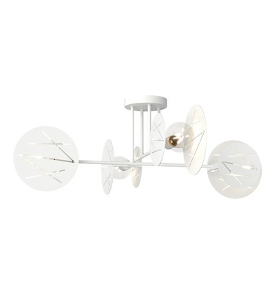 Frick 4 Hvid loftslampe - Ø20 cm, E27, 230V, uden lyskilde