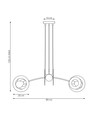 Euforia 4 Sort pendellampe - Ø20 cm, E27, 230V, uden lyskilde