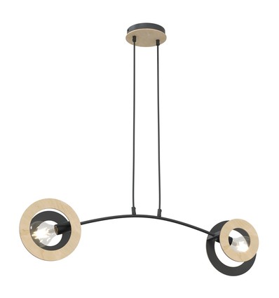 Skiva 2 Sort pendellampe - Ø20 cm, E27, 230V, uden lyskilde