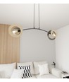 Skiva 2 Sort pendellampe - Ø20 cm, E27, 230V, uden lyskilde