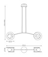 Skiva 2 Sort pendellampe - Ø20 cm, E27, 230V, uden lyskilde