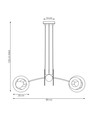 Skiva 4 Sort pendellampe - Ø20 cm, E27, 230V, uden lyskilde