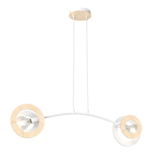 Skiva 2 Hvid pendellampe - Ø20 cm, E27, 230V, uden lyskilde