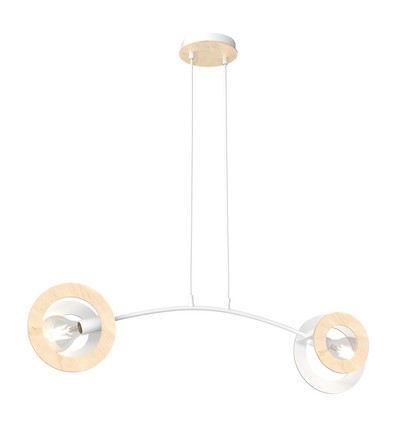 Skiva 2 Hvid pendellampe - Ø20 cm, E27, 230V, uden lyskilde