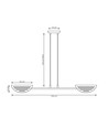 Saber 2 Sort pendellampe - Ø26 cm, E27, 230V, uden lyskilde