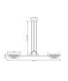 Saber 4 Sort pendellampe - Ø26 cm, E27, 230V, uden lyskilde