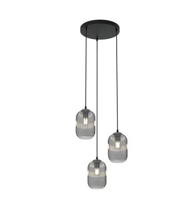 Verdi 3PREM Sort/Grafit pendellampe - Ø15 cm, E27, 230V, uden lyskilde