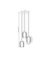 Verdi 3PREM Sort/Grafit pendellampe - Ø15 cm, E27, 230V, uden lyskilde
