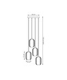 Verdi 4PREM Sort/Grafit pendellampe - Ø15 cm, E27, 230V, uden lyskilde