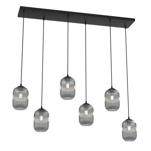 Verdi 6 Sort/Grafit pendellampe - Ø15 cm, E27, 230V, uden lyskilde