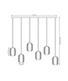 Verdi 6 Sort/Grafit pendellampe - Ø15 cm, E27, 230V, uden lyskilde