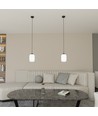 Verdi 1 Sort/Opal pendellampe - Ø15 cm, E27, 230V, uden lyskilde